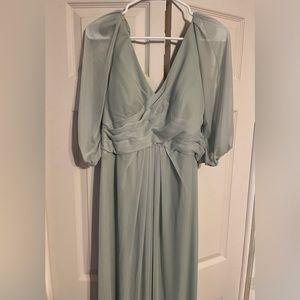 Dusty Sage Azazie Noelia Size 14 Bridesmaid Dress
